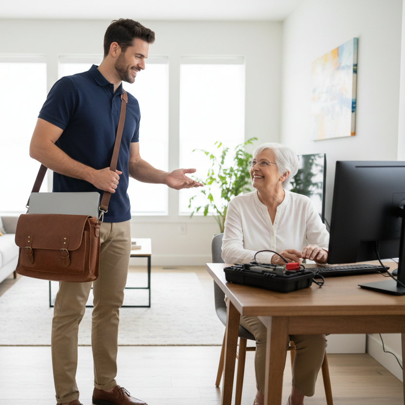 Home Service by the male IT Professional 