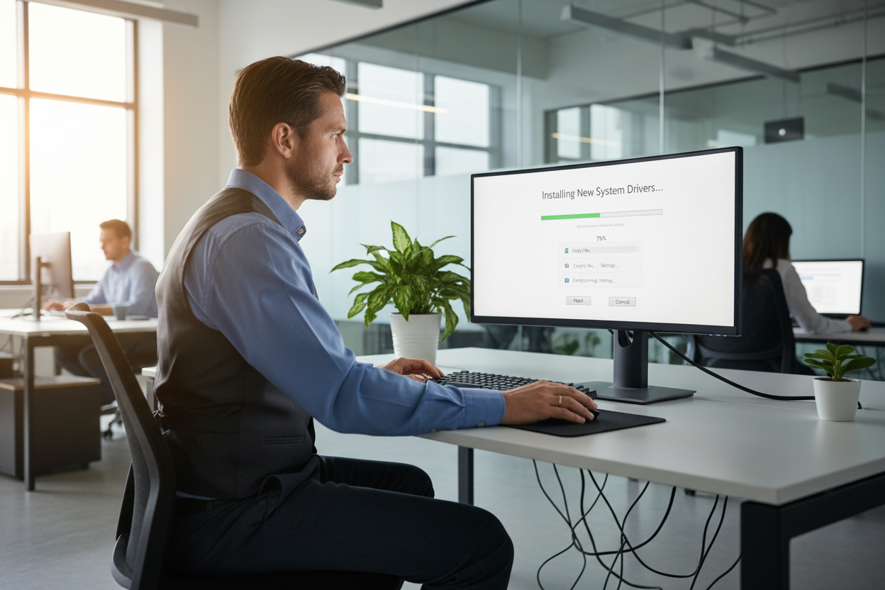 Software installation by man